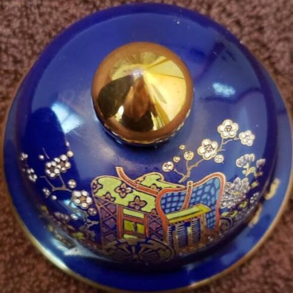 Beautiful Vintage Cobalt Blue Ginger Jar - Japan - Picture 6 of 8